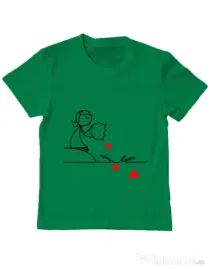 Tricou ADLER copil Fishing for love 2 Verde mediu