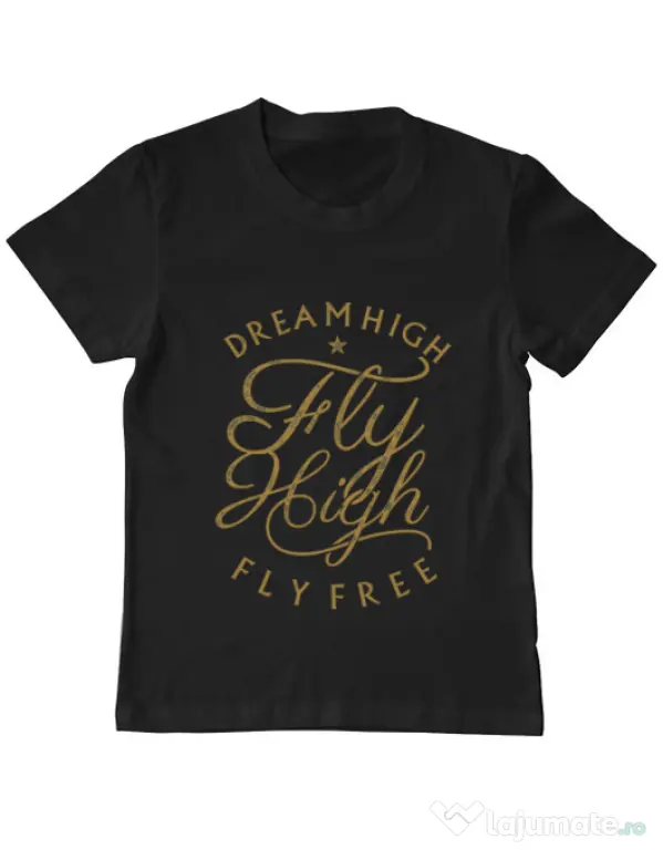 Tricou ADLER copil Fly High Negru