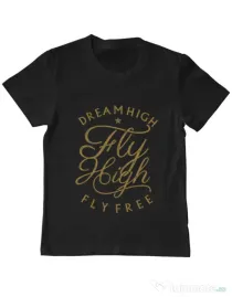 Tricou ADLER copil Fly High Negru