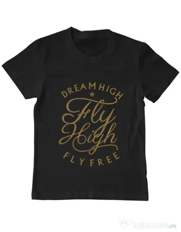 Tricou ADLER copil Fly High Negru