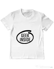 Tricou ADLER copil Geek inside Alb