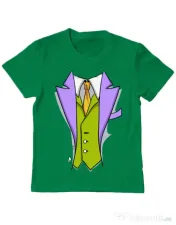 Tricou ADLER copil Gentleman suit Verde mediu 