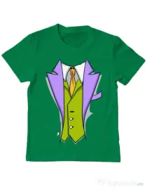 Tricou ADLER copil Gentleman suit Verde mediu