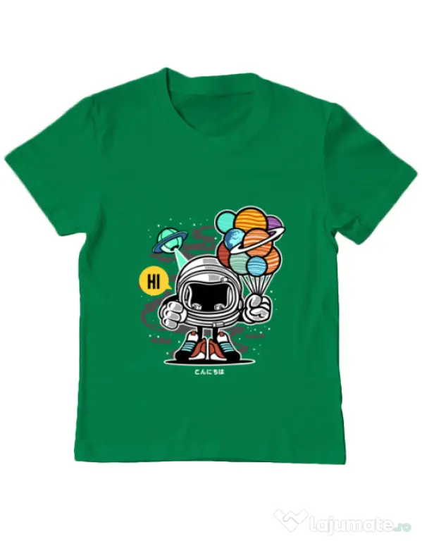 Tricou ADLER copil Gift From Outer Space Verde mediu