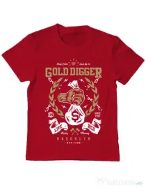 Tricou ADLER copil Gold Digger Rosu