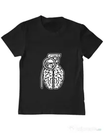 Tricou ADLER copil Grenade Brain Negru