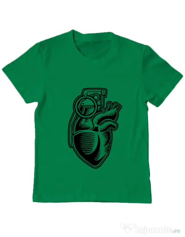 Tricou ADLER copil Grenade Heart Verde mediu