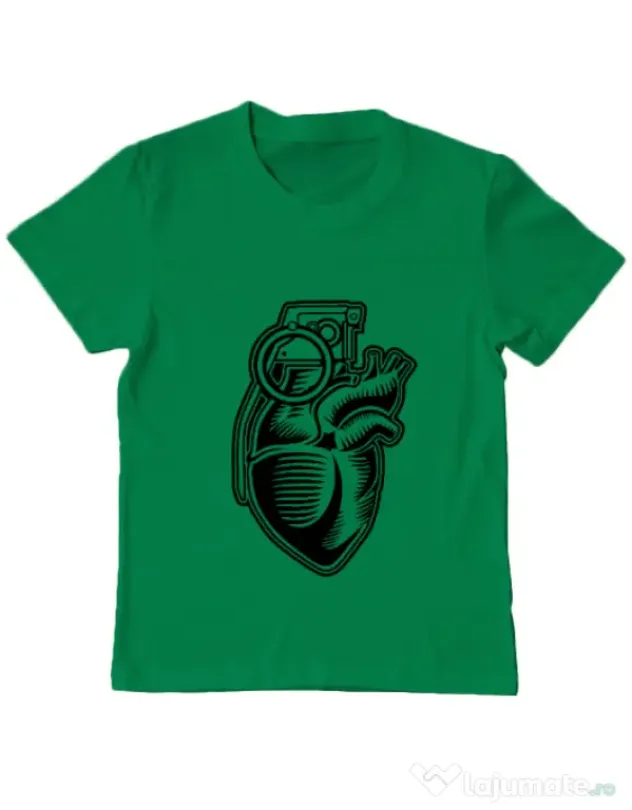 Tricou ADLER copil Grenade Heart Verde mediu