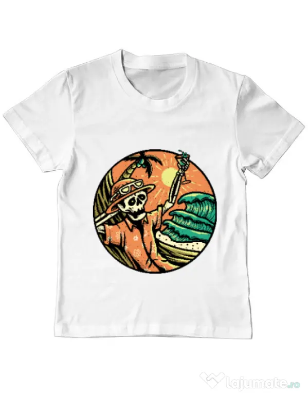 Tricou ADLER copil Have a Nice Day Alb