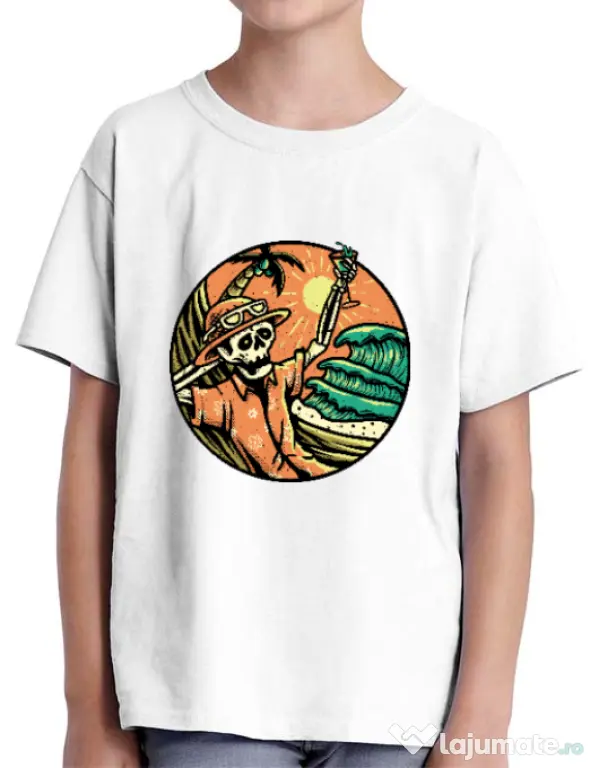 Tricou ADLER copil Have a Nice Day Alb