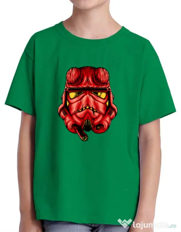 Tricou ADLER copil Helltrooperboy Verde mediu
