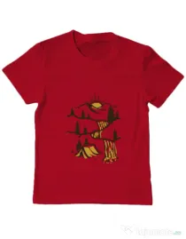 Tricou ADLER copil Hidden Paradise Rosu