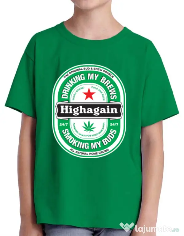 Tricou ADLER copil Highagain Verde mediu
