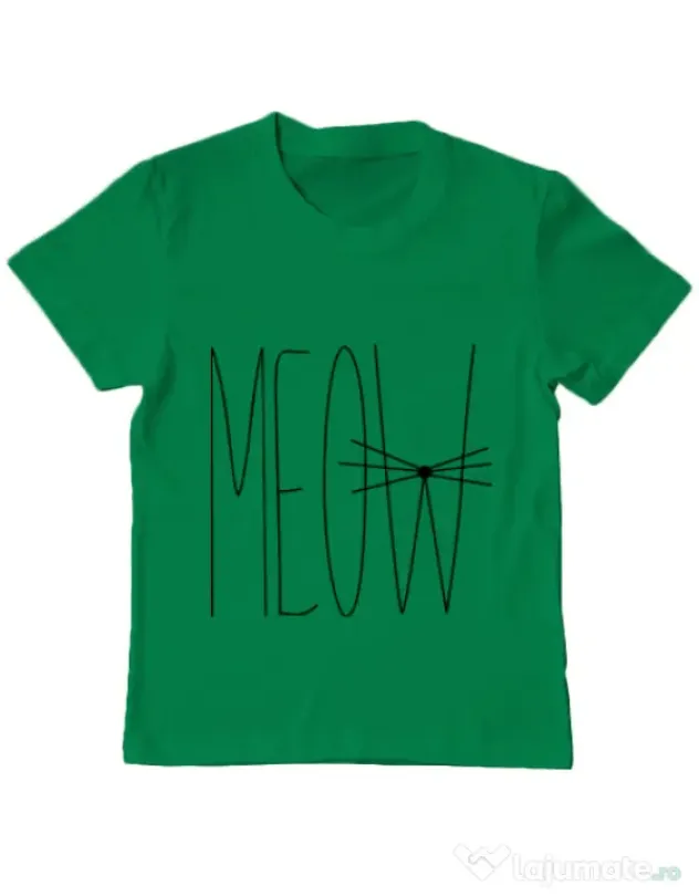 Tricou ADLER copil I am a cat Verde mediu