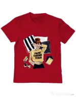 Tricou ADLER copil I am not a morning person Rosu