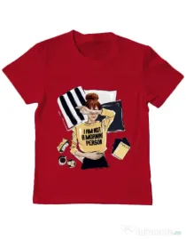 Tricou ADLER copil I am not a morning person Rosu