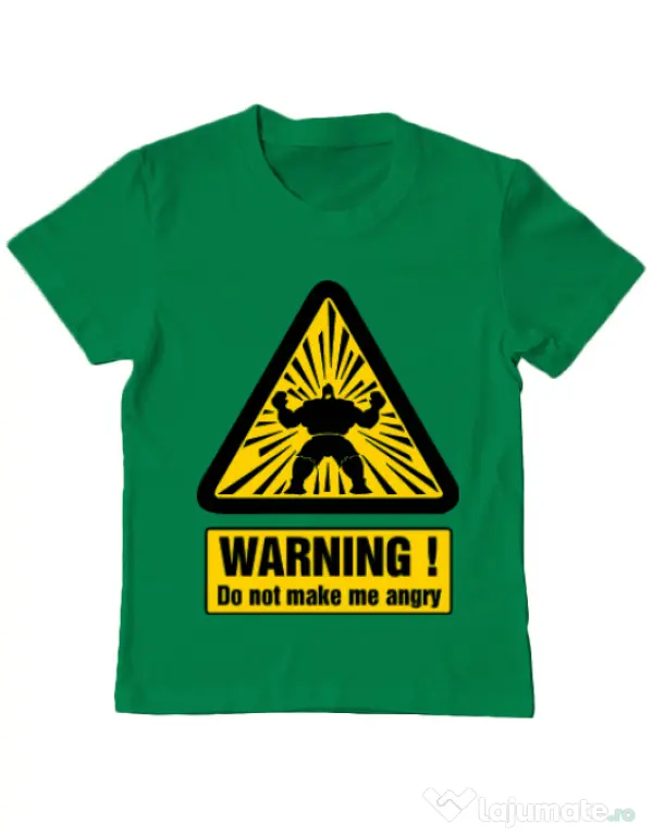 Tricou ADLER copil I become angry Verde mediu