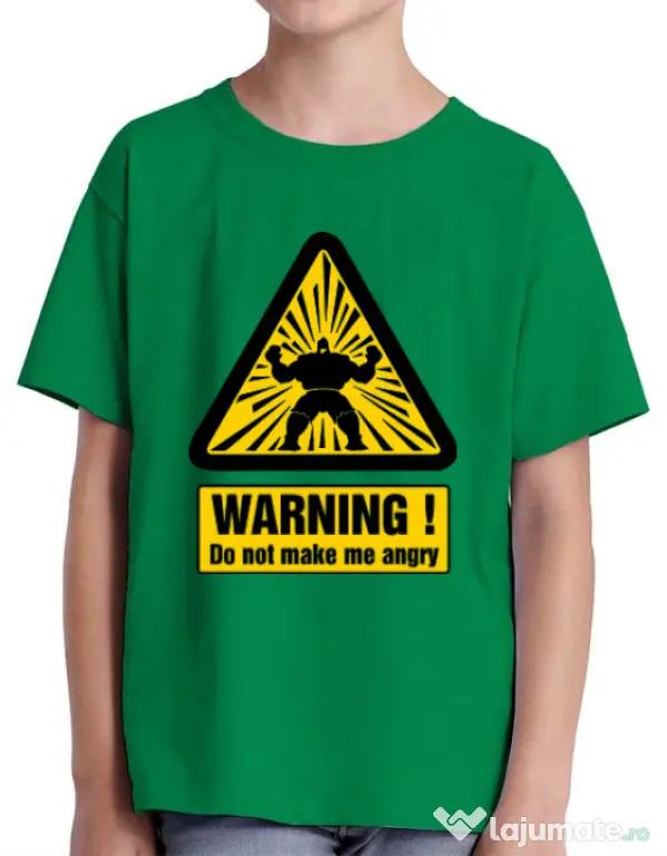 Tricou ADLER copil I become angry Verde mediu