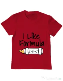 Tricou ADLER copil I like formula Rosu