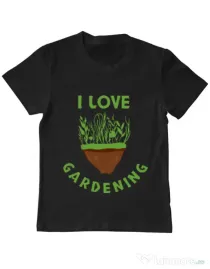 Tricou ADLER copil I love gardening Negru