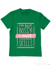 Tricou ADLER copil I’m not bossy Verde mediu