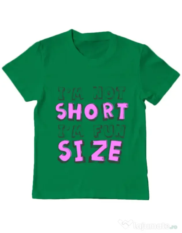 Tricou ADLER copil I'm not short Verde mediu