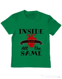 Tricou ADLER copil Inside we’re all the same Verde mediu