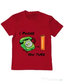 Tricou ADLER copil Iphone youtube Rosu