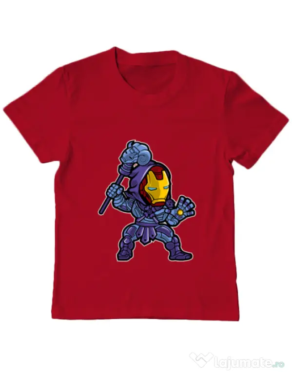 Tricou ADLER copil Iron Skeletor Rosu