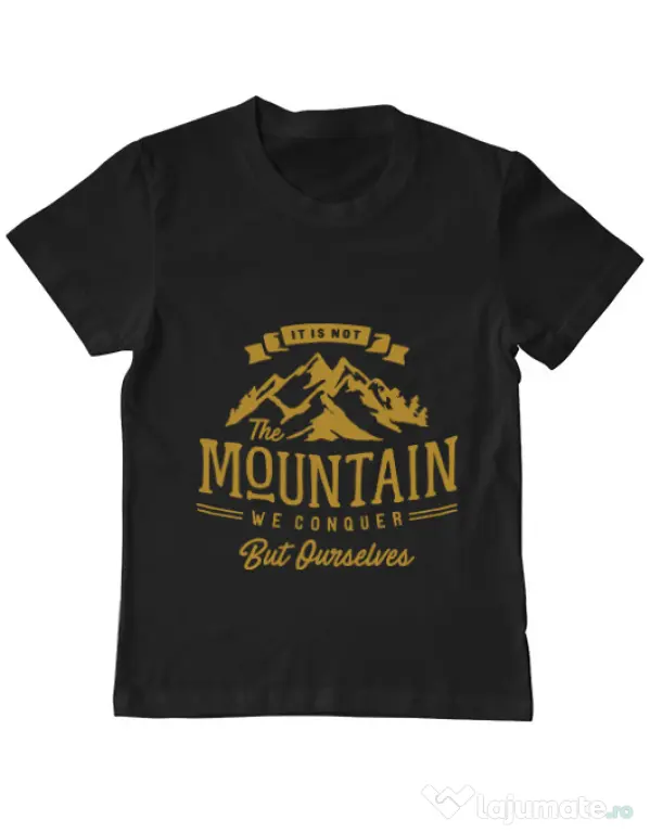 Tricou ADLER copil Its not the mountain we conquer Negru
