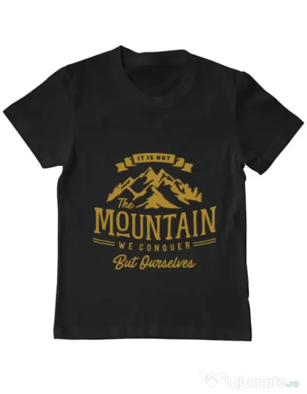 Tricou ADLER copil Its not the mountain we conquer Negru