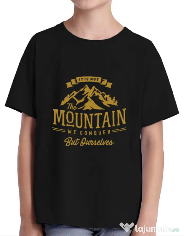 Tricou ADLER copil Its not the mountain we conquer Negru
