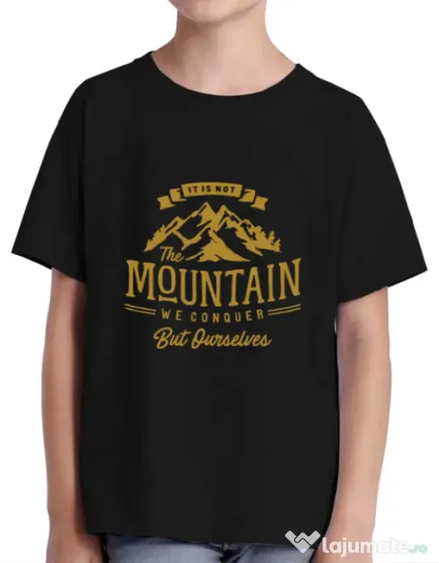 Tricou ADLER copil Its not the mountain we conquer Negru