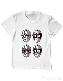 Tricou ADLER copil Jason Rock Faces Alb