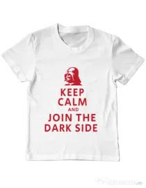 Tricou ADLER copil Join the darkside Alb