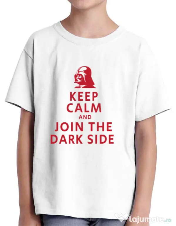 Tricou ADLER copil Join the darkside Alb