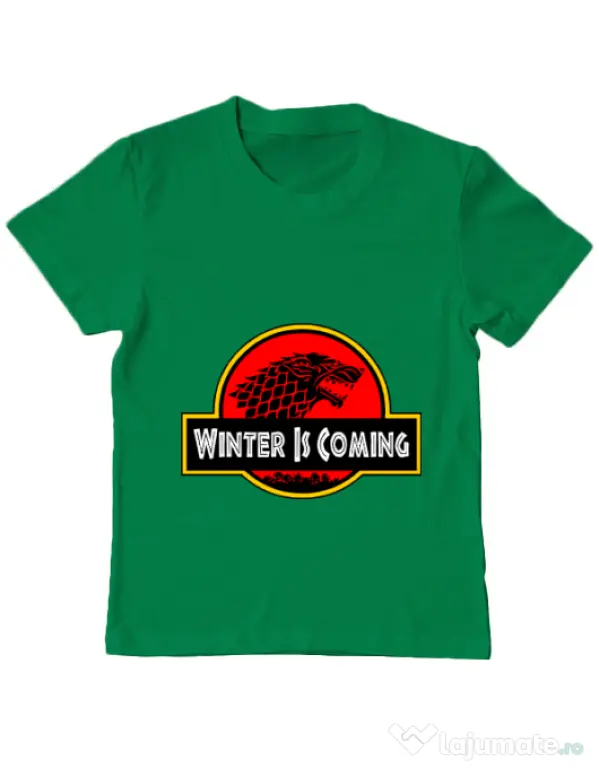 Tricou ADLER copil Jurassic winter Verde mediu