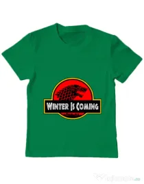Tricou ADLER copil Jurassic winter Verde mediu