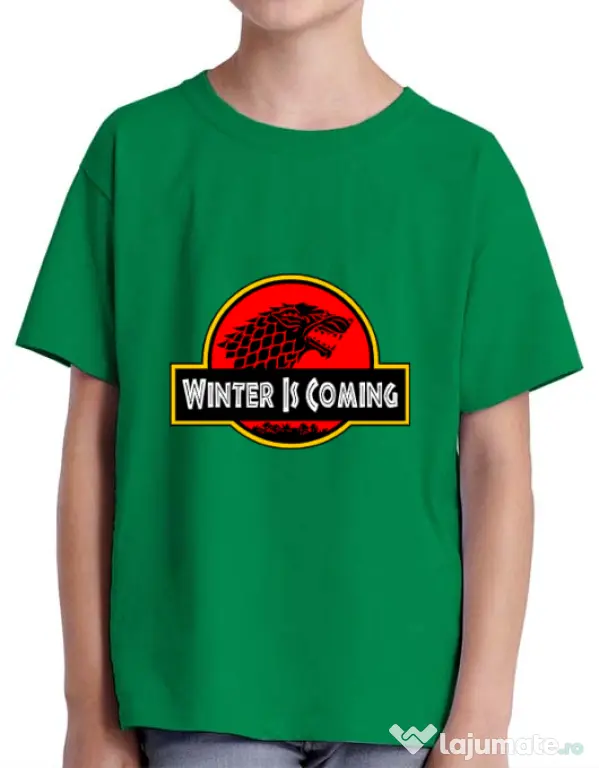 Tricou ADLER copil Jurassic winter Verde mediu