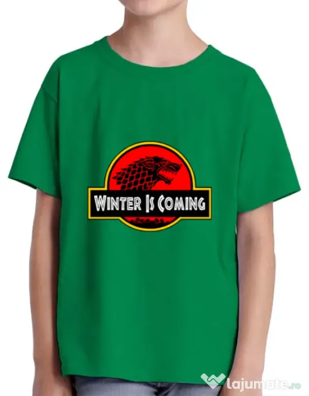 Tricou ADLER copil Jurassic winter Verde mediu