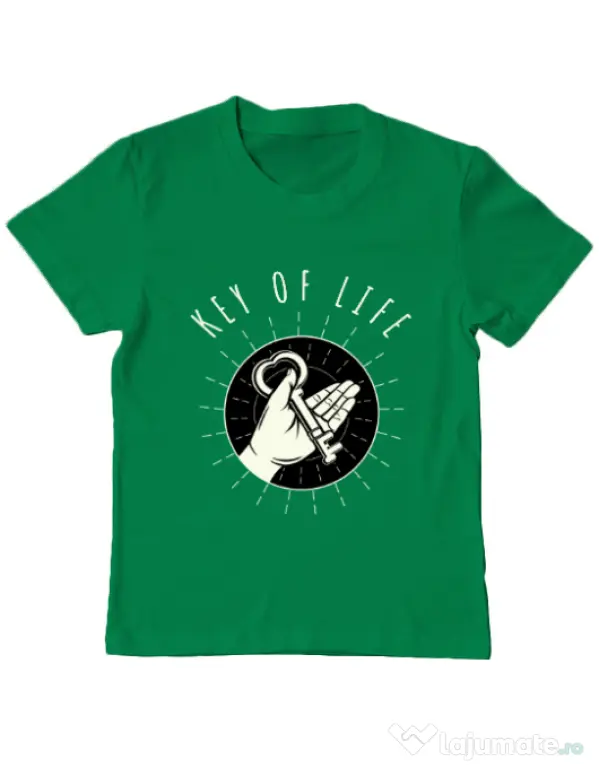 Tricou ADLER copil Key Of Life Verde mediu
