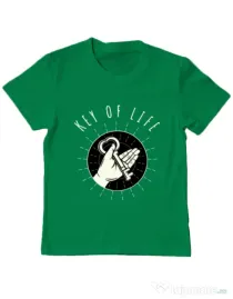 Tricou ADLER copil Key Of Life Verde mediu