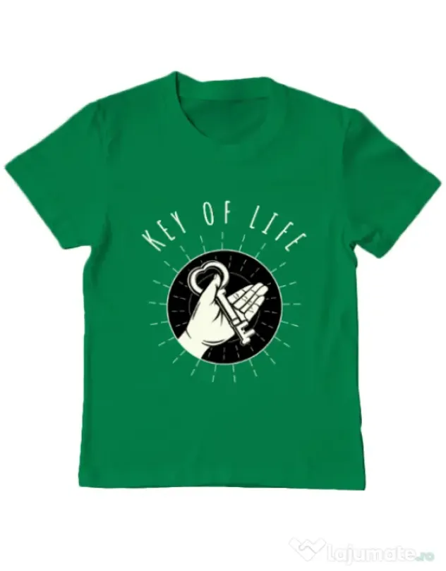 Tricou ADLER copil Key Of Life Verde mediu