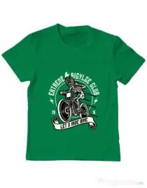 Tricou ADLER copil Lets Ride Bike Verde mediu