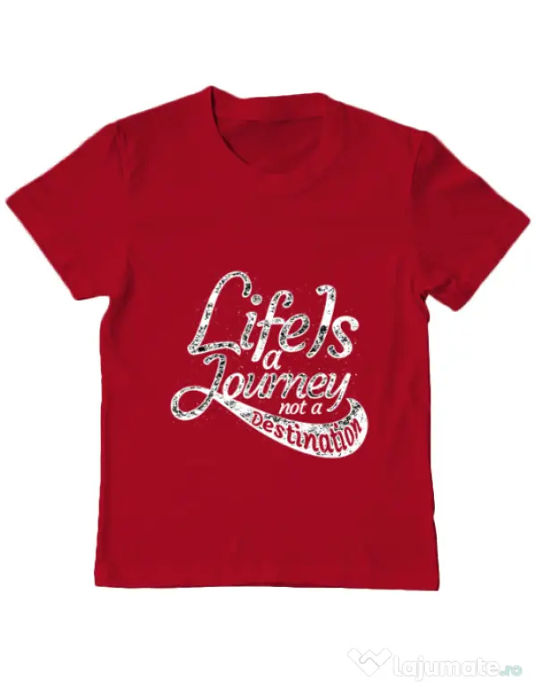 Tricou ADLER copil Life Is A Journey Rosu