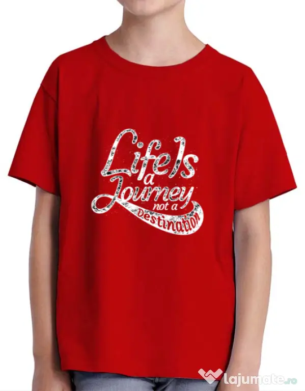 Tricou ADLER copil Life Is A Journey Rosu
