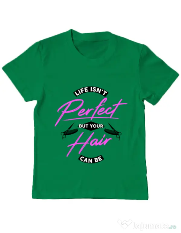 Tricou ADLER copil Life isnt perfect Verde mediu