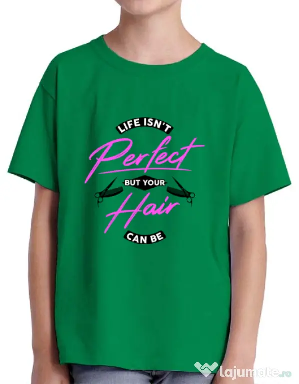 Tricou ADLER copil Life isnt perfect Verde mediu
