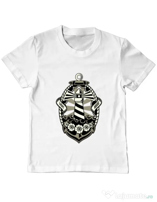 Tricou ADLER copil Lighthouse Alb