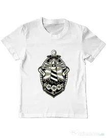 Tricou ADLER copil Lighthouse Alb